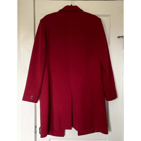 Vintage LL Bean Women's Red Wool Blend Peacoat - Size 14 - Picture 5 of 7